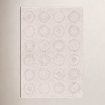 Mullen Ivory Washable Hand-Woven Cotton Rug