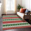 Tapis rouge renne de Noël intérieur / extérieur lavable à la machine-1978921088