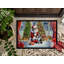 Paillasson Boston Terrier and Santa Claus-112753676