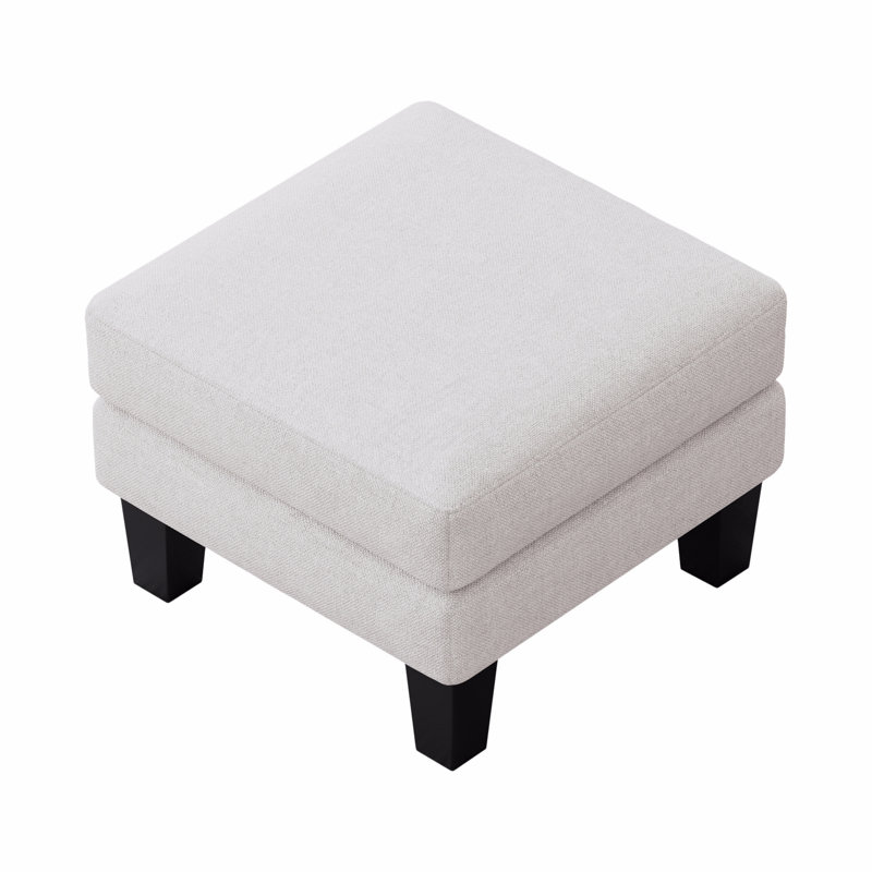 Fabric Ottoman, Beige