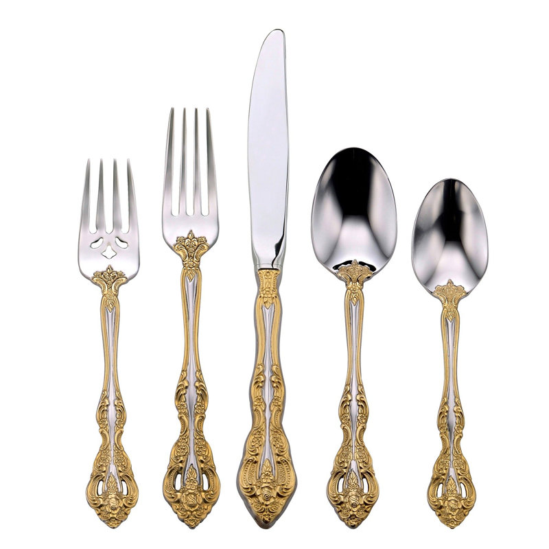  Golden Michelangelo Stainless Steel 20pc. Flatware Set, Service For 4