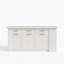 Modern Freestanding Kitchen Islands with Stone Top,Kitchen Island with Storage and Seating Area