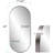 Stainless Steel Oval Mirror-2077968037