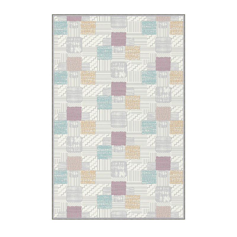 Tapis antibactérien pour hall d'entrée, impression numérique 3D, 3,3 x 4,9 pi | 100% polyester, hauteur des poils de 0,3 po, dessous antidérapant, lavable à la machine, durable et facile d'entretien | Parfait pour le salon, le vestibule et la décoration intérieure