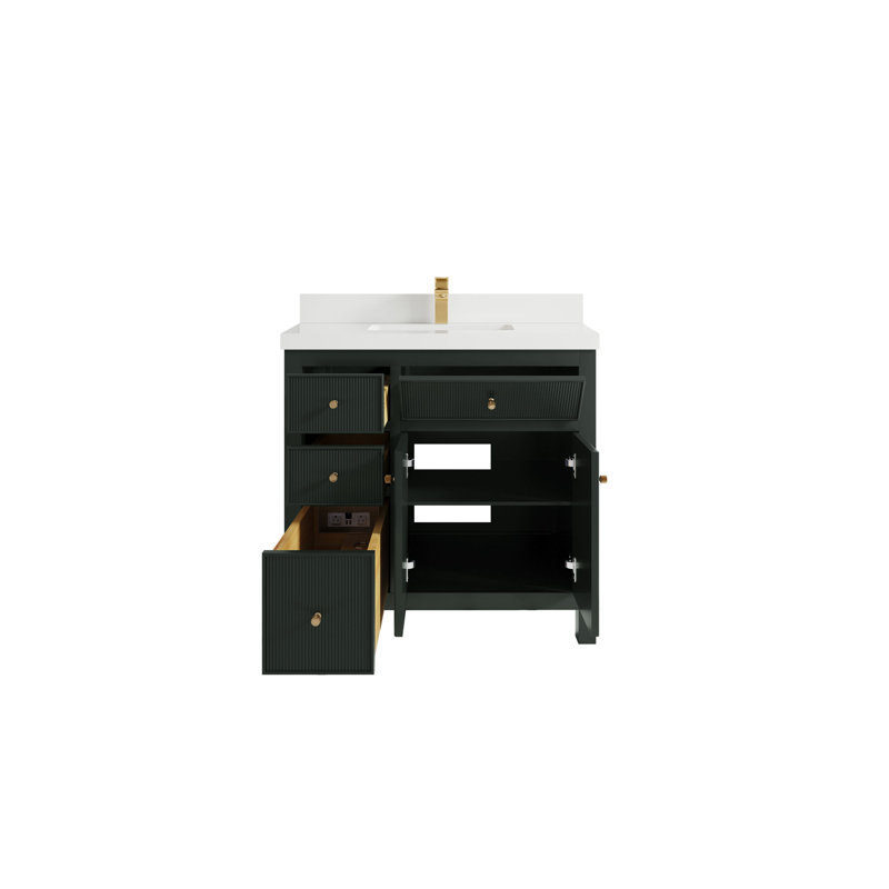 Meuble-lavabo simple l 36 po x P 22 po x H 36 po Sonoma, Blanc