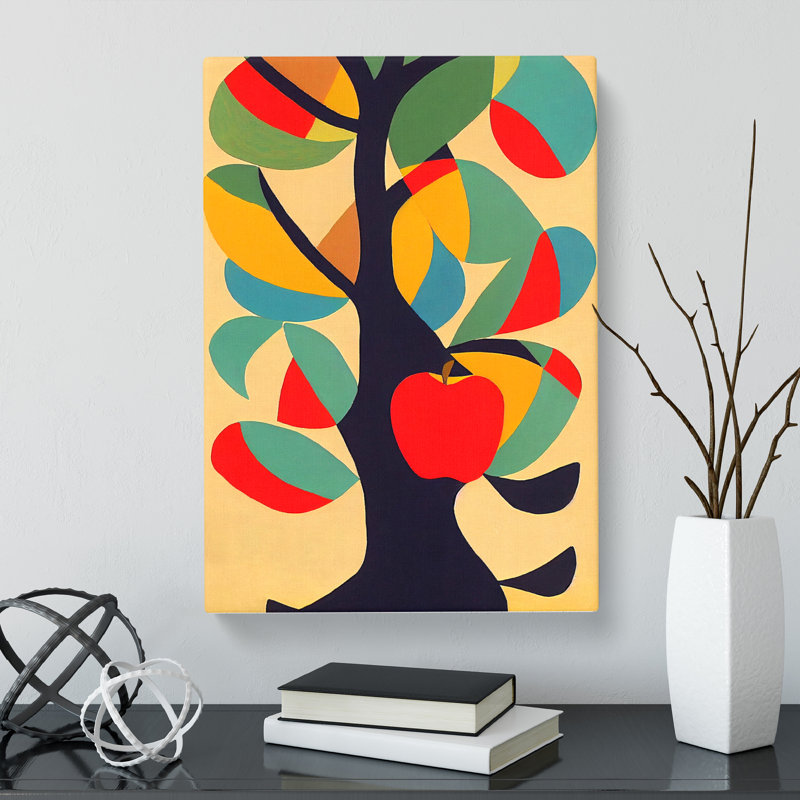 Unique Abstract Apple Tree Vol.4 - Wrapped Canvas, 76cm H x 50cm W x 3cm D