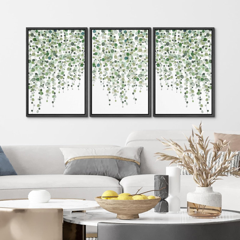 "Abstract Botanical", "Abstract", H 36 po x l 24 po x P 1,5 po, Noir