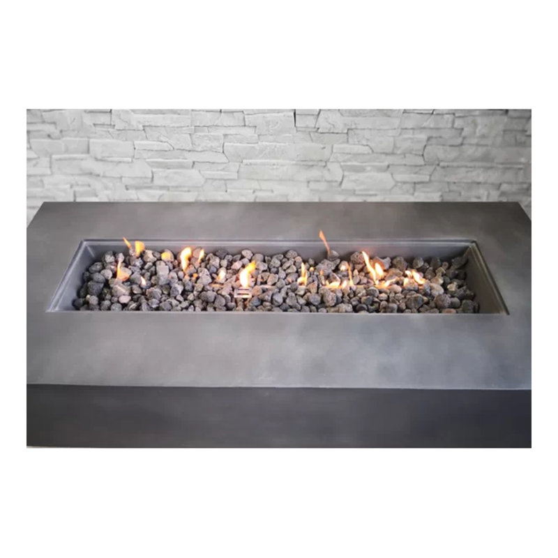Concrete Propane Outdoor Fire Pit Table, Charcoal