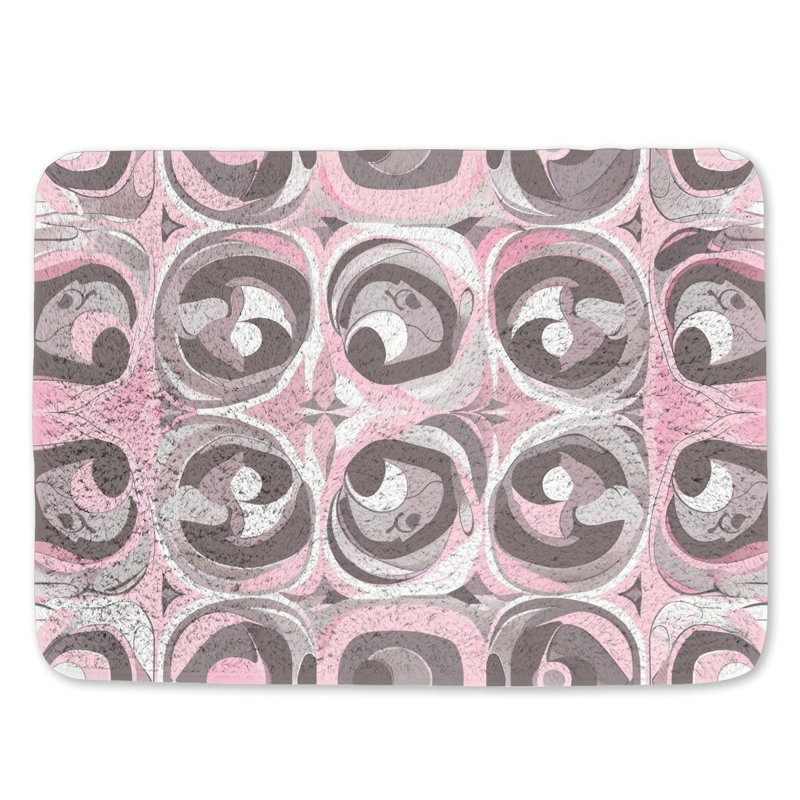 Darsey Microfiber / Microsuede Non-Slip Bath Mat, 21"W x 34"L