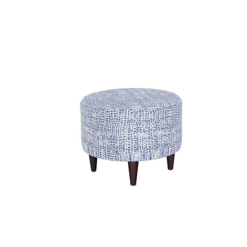 Repose-pieds standard rond 22 po Meila, 100% coton bleu vif / bleu / gris