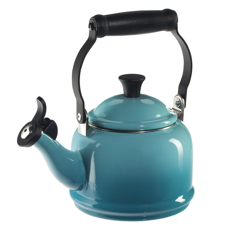 Le Creuset Enamel on Steel 1.25 Qt Demi Teakettle, Caribbean