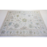 Opal Hand Knotted Wool Floral Area Rug