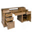Bureau de style champêtre avec support pour écran et station de recharge