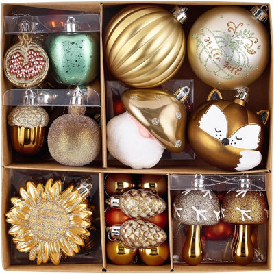  Ornements d'automne décorations d'arbre pour la maison, ornements d'automne incassables pour petit arbre 50 carats, décoration de gnome de Noël pour Noël