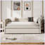Lit de jour rembourré avec lit gigogne pour chambre d'amis-890962929