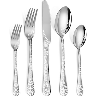 40 Piece Silverware Set Service For 8