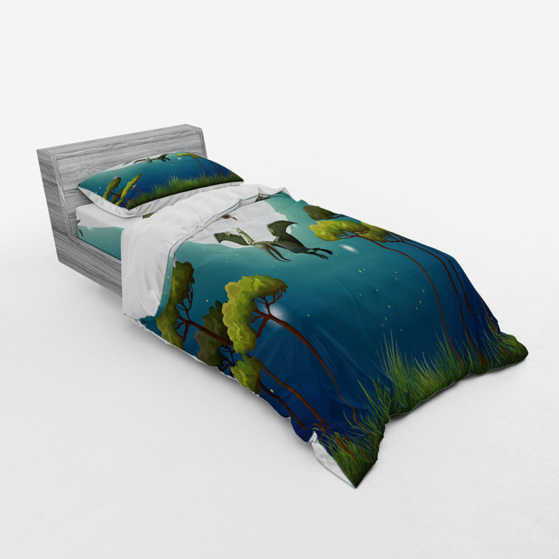 Ensemble de housse de couette dinosaur, Housse de couette simple TG + 2 articles suppléme
