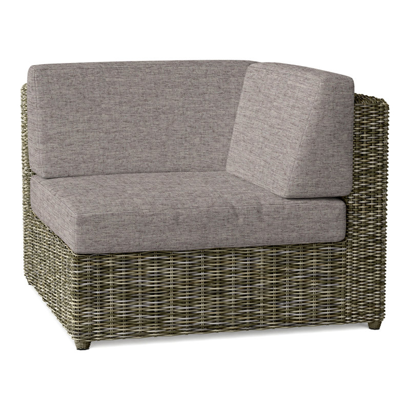 Sag Harbor Outdoor Corner Wedge Lounge Chair, Ash, Sag Harbor Driftwood
