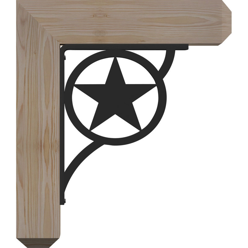 Austin 4" Triple Brace Craftsman Ironcrest Bracket, 14"H x 11 1/2"D, 3 1/2"W x 2"T Douglas Fir (Smooth)