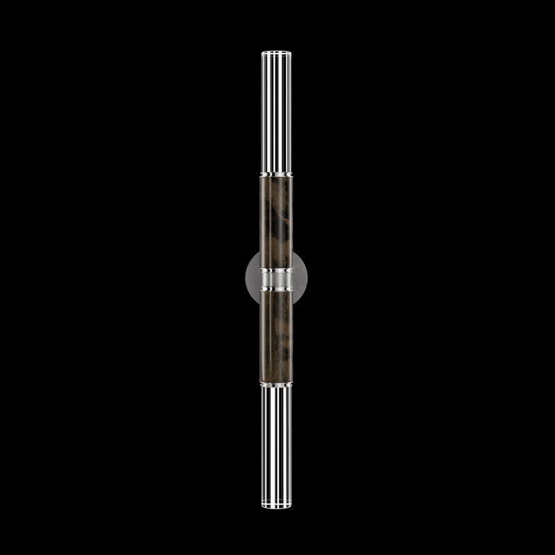 LED Wallchiere, Silver Leaf/Nickel/Charcoal