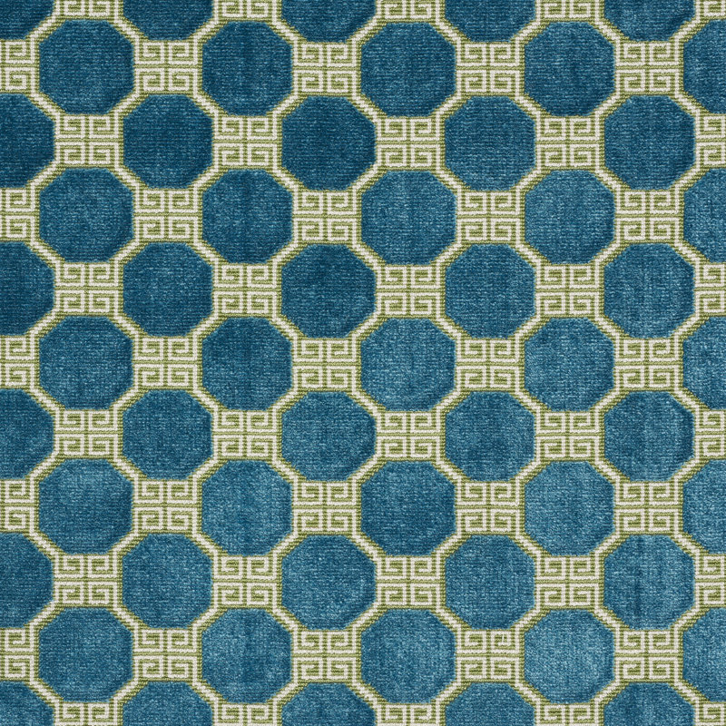 Octavia Velvet Fabric, Peacock