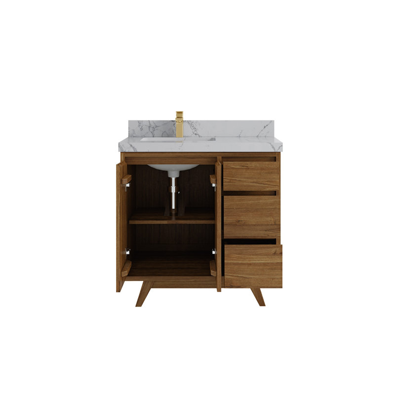 Ensemble de meuble-lavabo simple 36 po Kristynn, Blanc