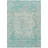 Machine Washable Indoor/Outdoor Xhevrie Teal Rug-1346130128