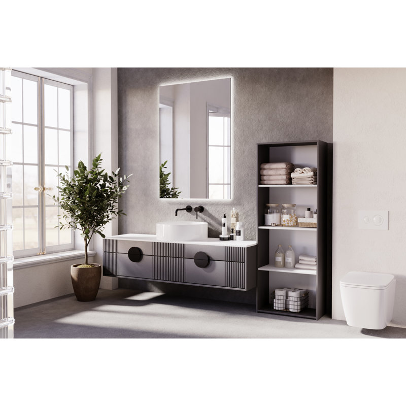 160cm H x 40cm W Library Bookcase, Grey