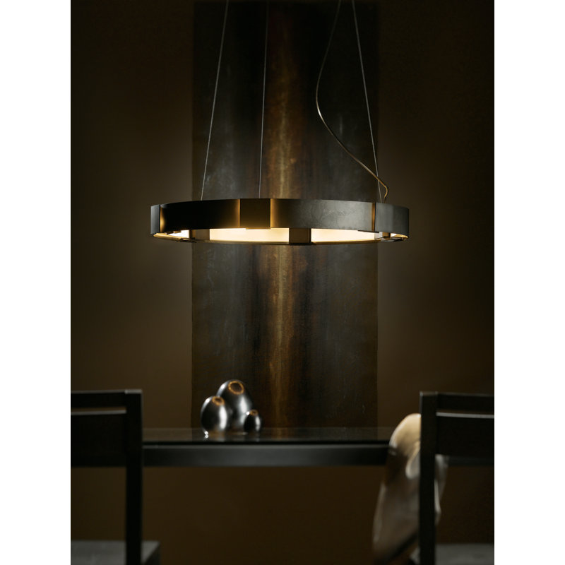 Aura 6 - Light Unique/Statement Drum Chandelier, Vintage Platinum
