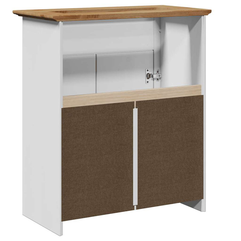 Aaliah Bathroom Cabinet, White/Brown