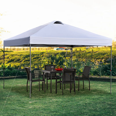 10' X Instant Canopy, Sun Shelter With 3-level Adjustable Height, Outdoor, Garden, Patio, White Pop Up Shade Tent,