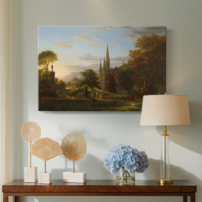 Le départ-Thomas Cole-Gallery, toile tendue-1837, 18 x 27