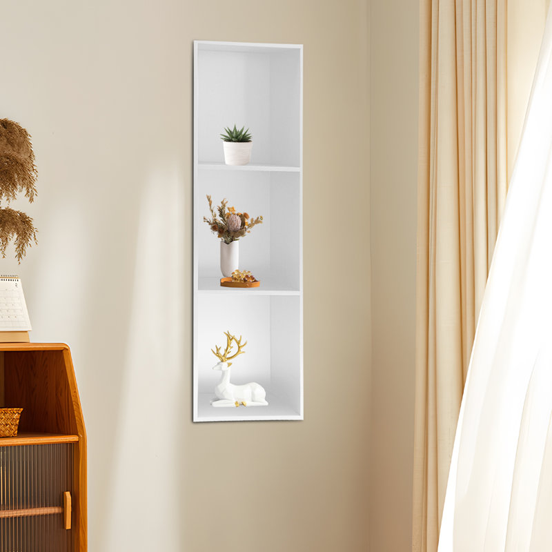 Niket Stainless Steel Bathroom Shelves, White