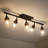 Adjustable Semi Flush Mount Ceiling Light with Clear Glass Shades-1453909622