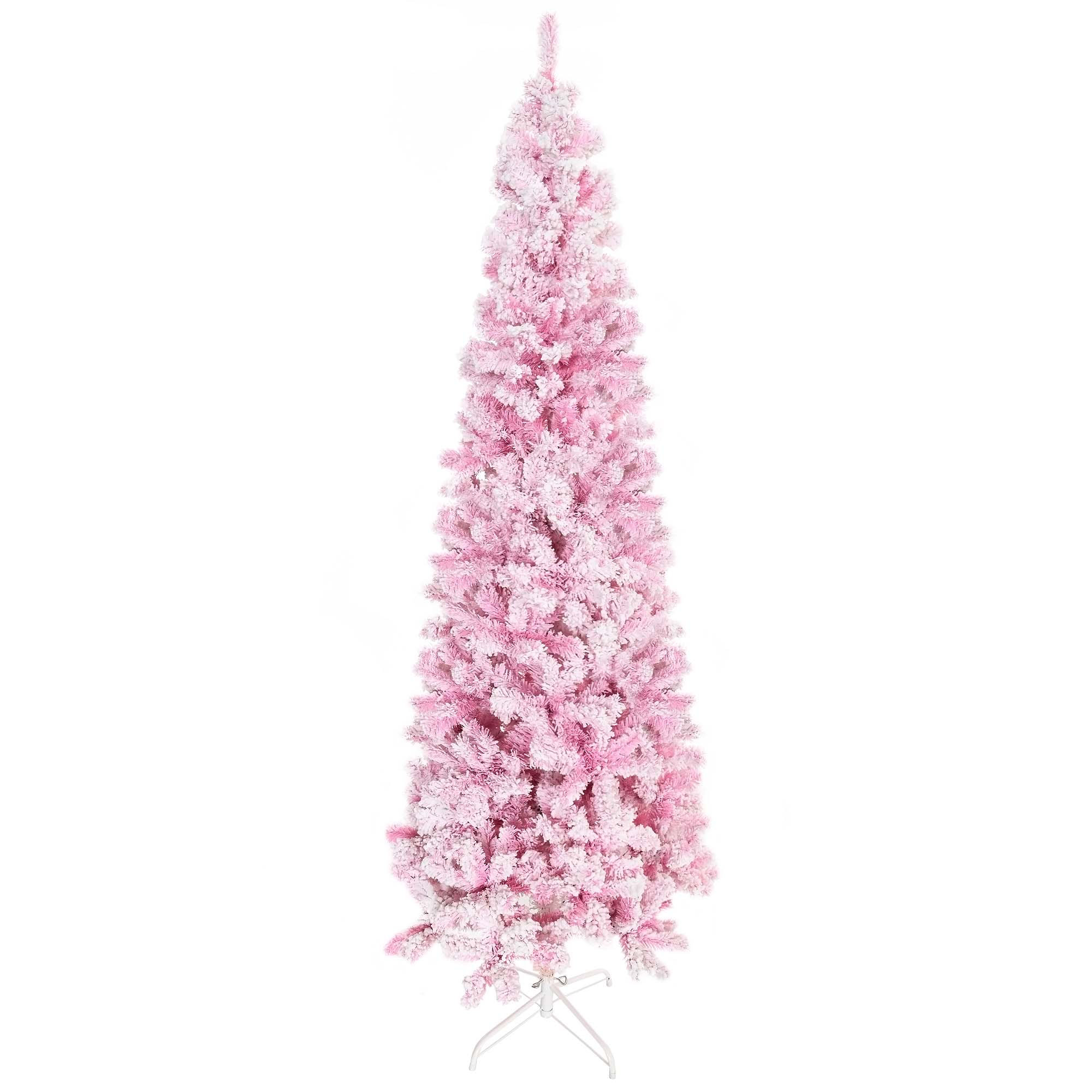 Ebern Designs Regular (Full) Artificial Christmas Tree with Pink ...