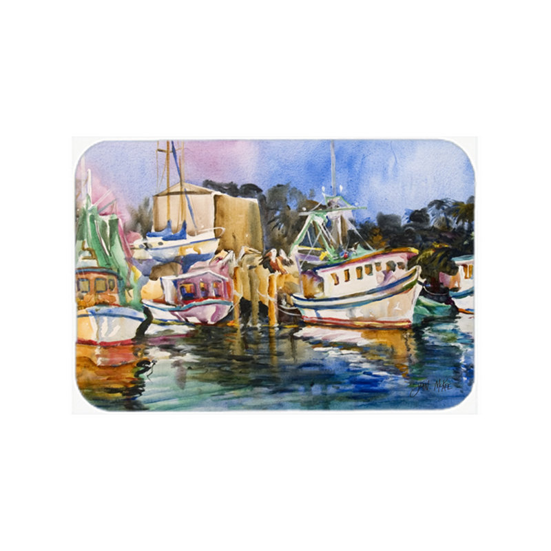 Planche à découper en verre caroline de trésors Shrimp Boat
