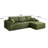 109“ Boneless L-Shaped Sectional Cloud Sofa Free Combination Soft Corduroy Fabric 109 x 69 Inches No Assembly Required 1400 lbs Capacity For Living Room.-1229854750-1230164333
