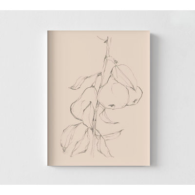 Poire, art mural buffet vegan