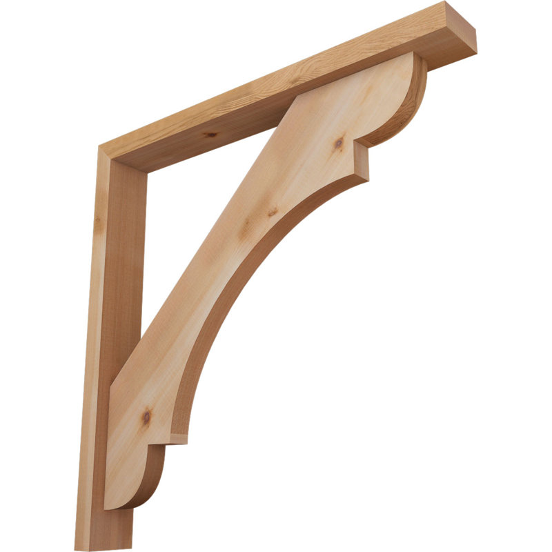 Support de bloc olympique avec entretoise décalée, 28 po x 28 po, Cèdre rouge occidental de l 3 1/2 po (lisse)