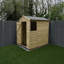 Beckwood 6 ft. 8 in. W x 4 ft. 5 in. D Solid Wood Garden Shed
