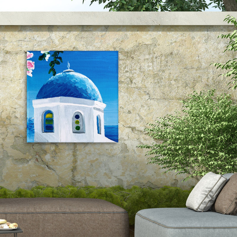 Dôme bleu bolologien sur toile, H 24 po x l 24 po