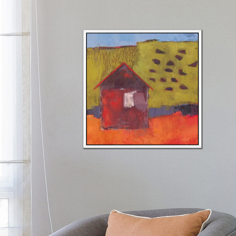 Oosburg Barn 1 Piece Wall Art on Canvas, 66.04 cm H x 66.04 cm W, White Floater Framed