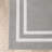 Double Border Machine Tufted Performance Light Gray/White Rug-64089937