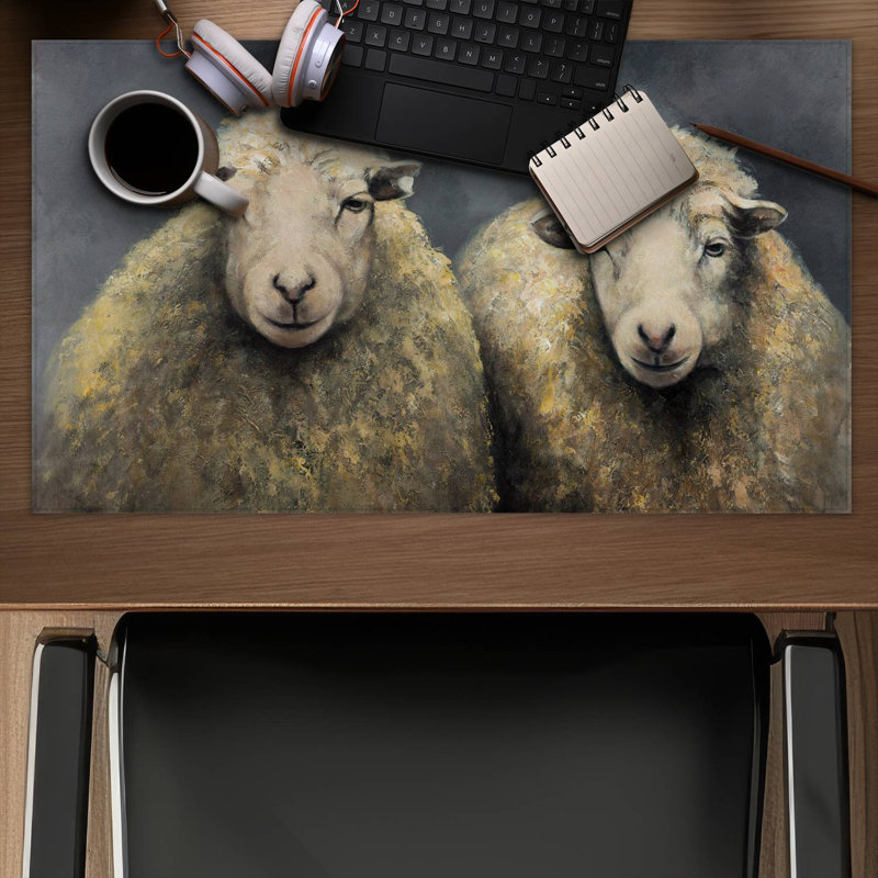 Wool sheeps - 14.00"x24.25" Desk mat