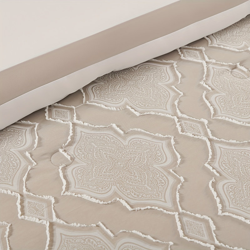  Ensemble de housse de couette en polyester percale, Housse de couette simple + 1 taie décorative stan