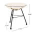 Table d'appoint moderne avec structure stable - blanc, verre trempé, 18,08 po x 18,08 po x 18,47 po, assemblage requis, plateforme en verre avec pieds en fer
