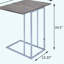 Table d'appoint en chêne patiné et chrome