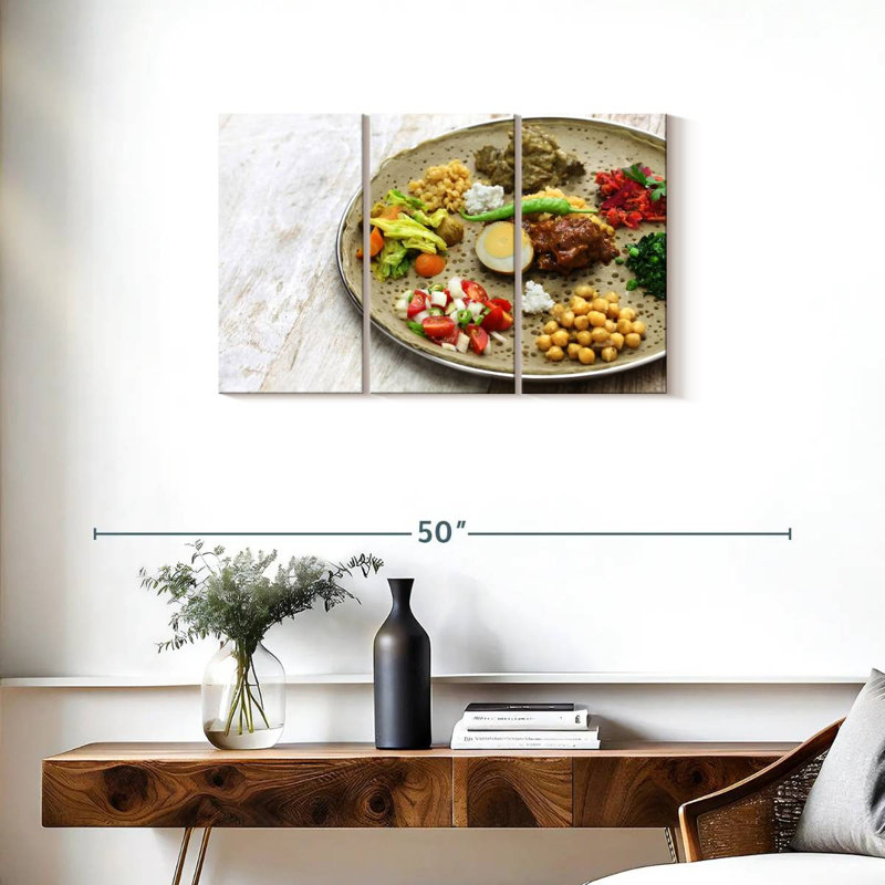 Cuisine végétarienne éthiopienne, H 20 po x l 33 po