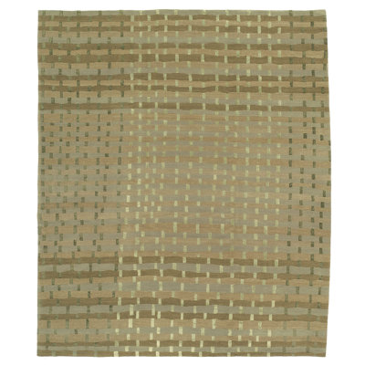 Handmade Silk and Wool Area Rug
