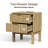2 Drawers Nightstand With 2 Power Outlets, 1 Usb Port,modern Metal Handle (set Of 2)-1472676198-1472676199